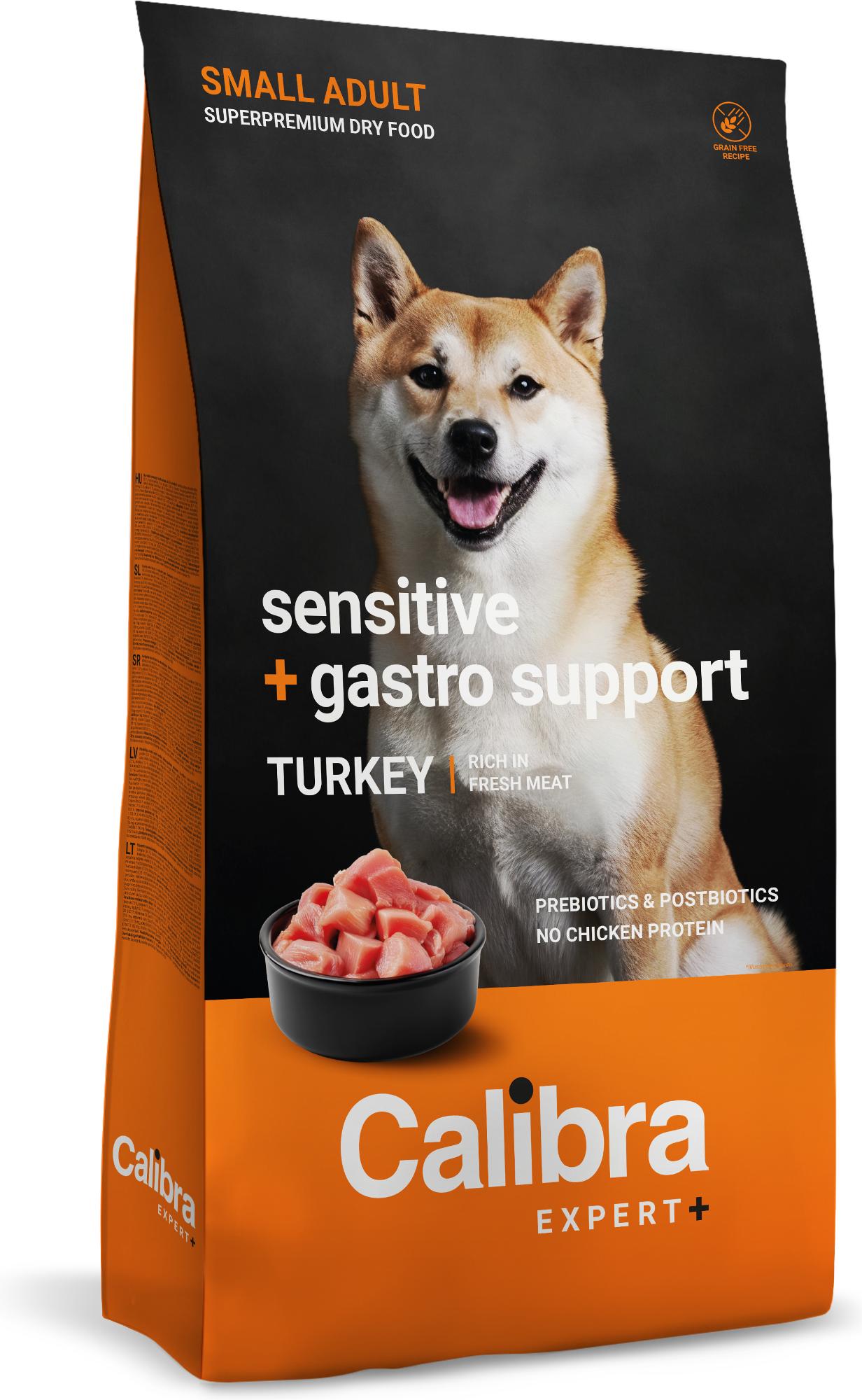 Calibra Expert+ Canine Adult Small Sensitive + Gastro support Truthahn