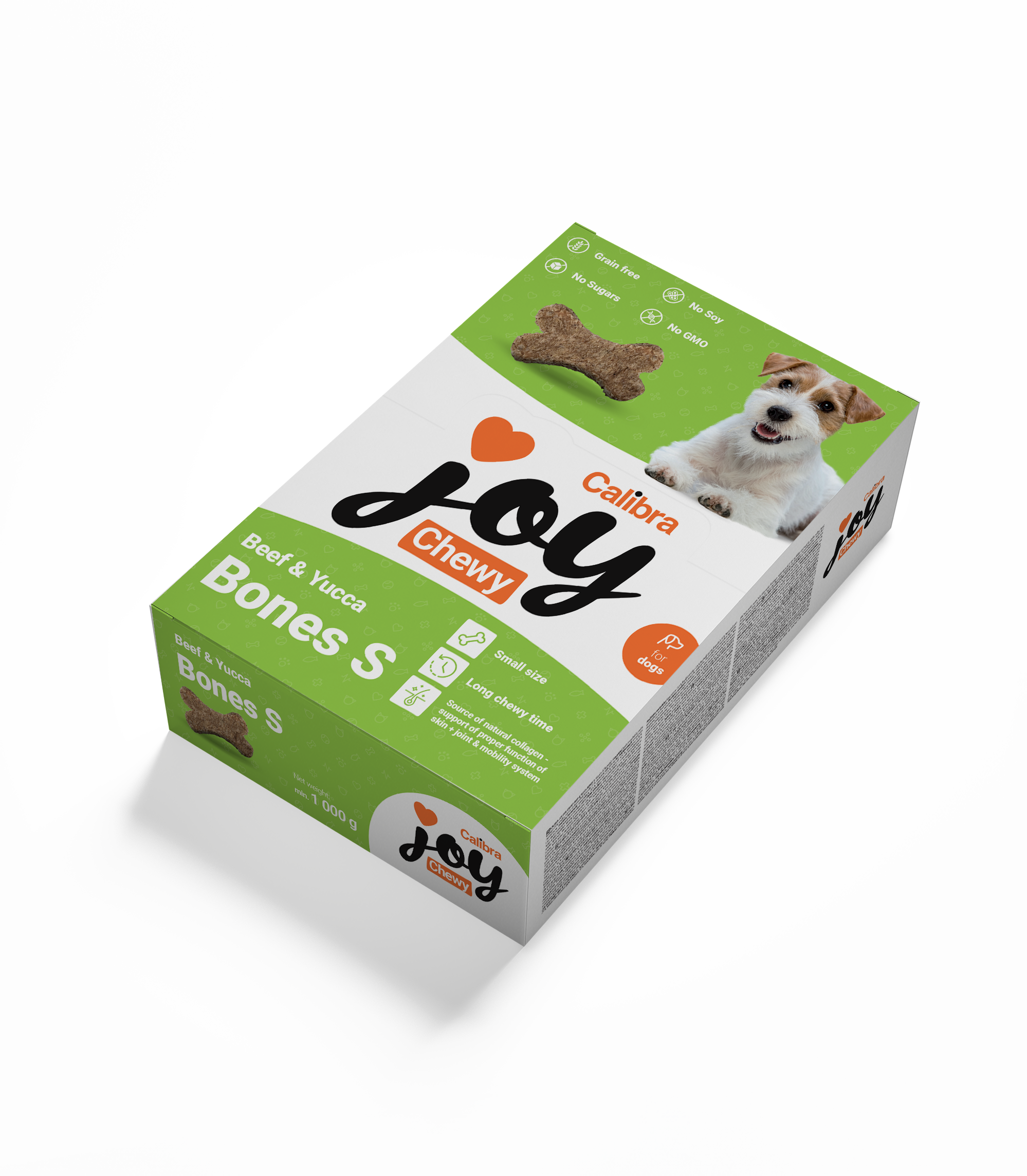 Calibra Joy Chewy Canine Beef & Yucca Bones S