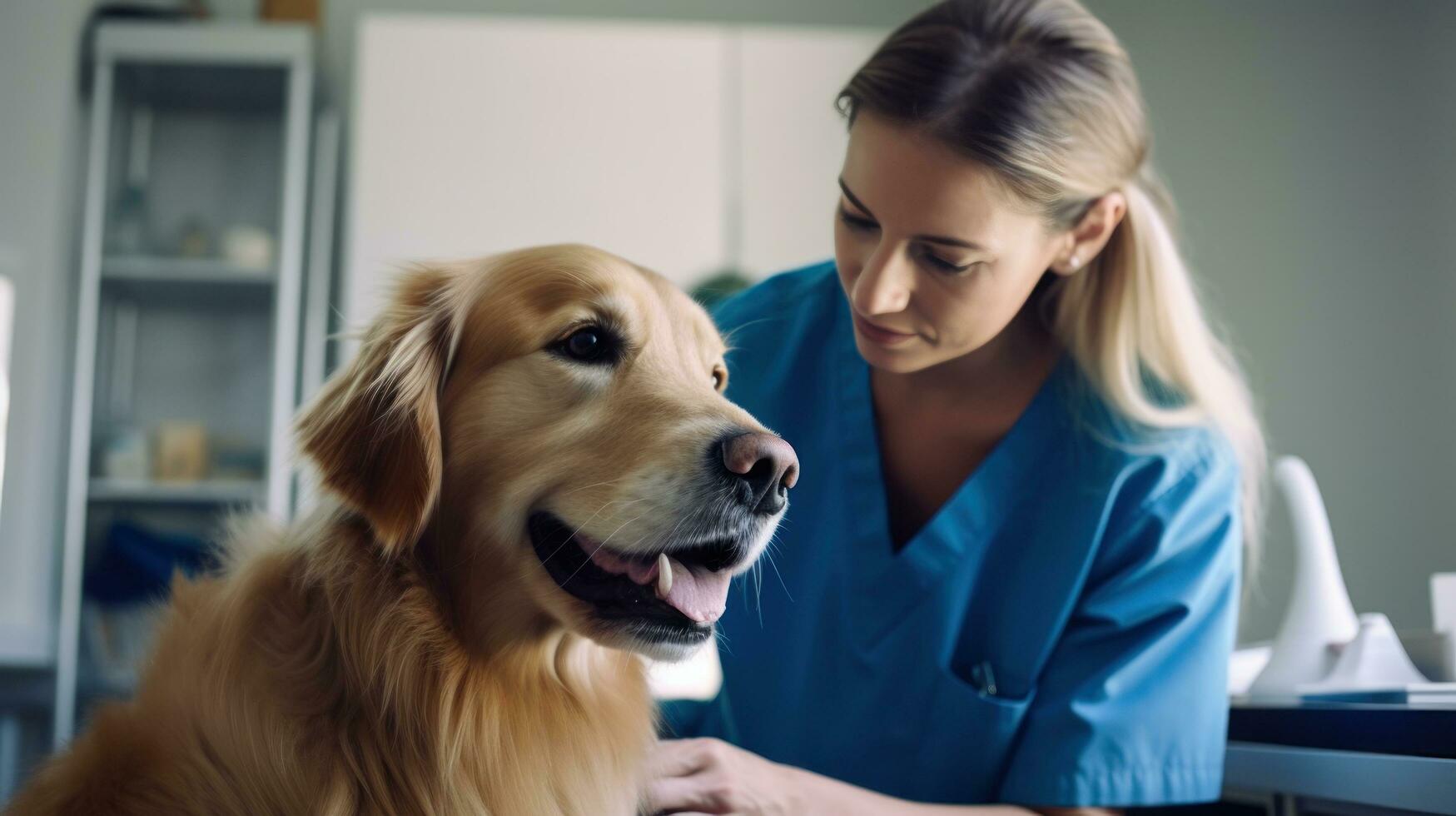 tierarzt, hund, tierarztpraxis, golden retriever, tiermedizin