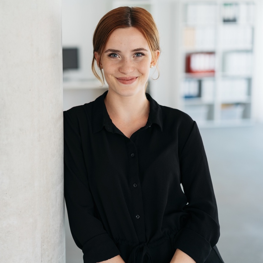 Bluse, Schwarz, Langarm, Knopfleiste, Knopfdetails