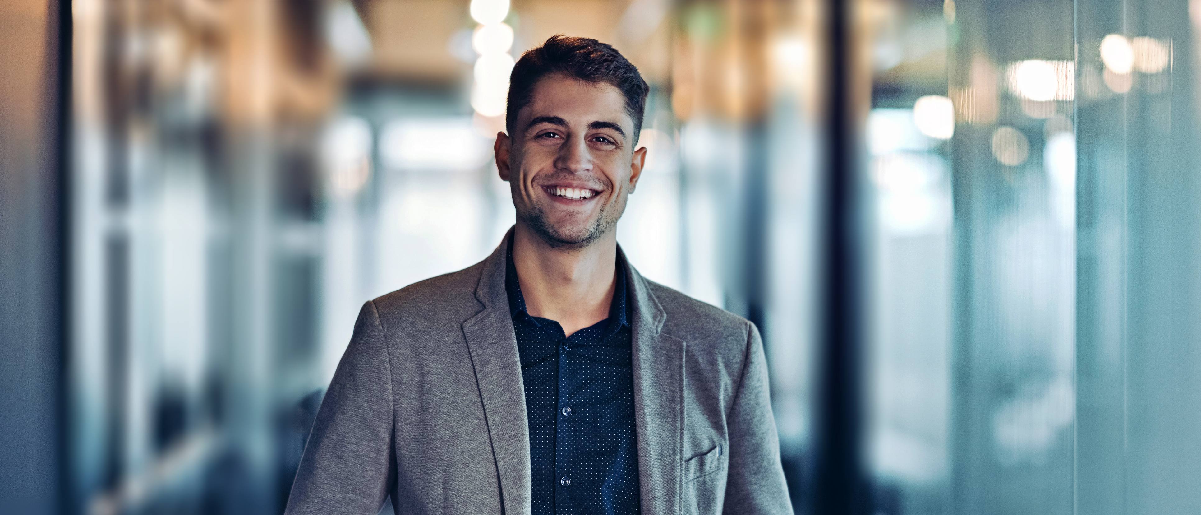 Anzugjacke, Blazer, Herrenoutfit, Knopf1, Graue Farbe